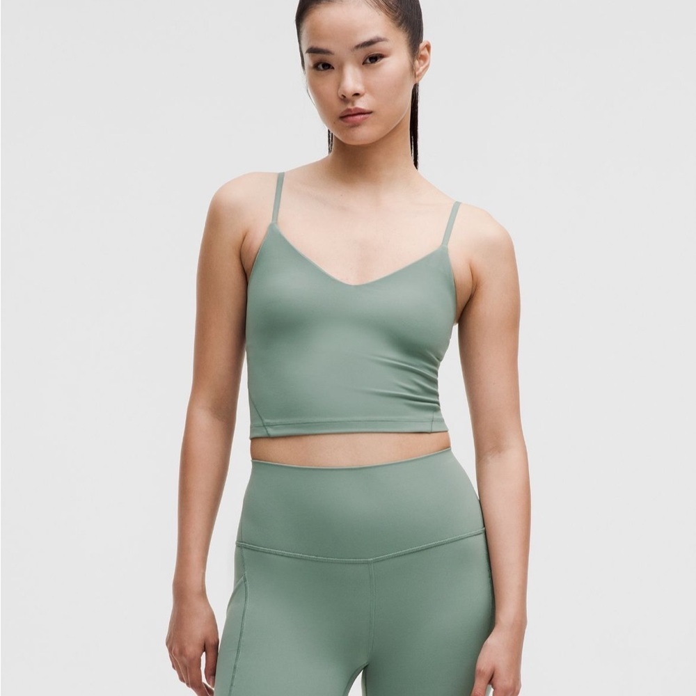 Lululemon Align Cropped Cami Tank Top Size 14 in Crater Blue